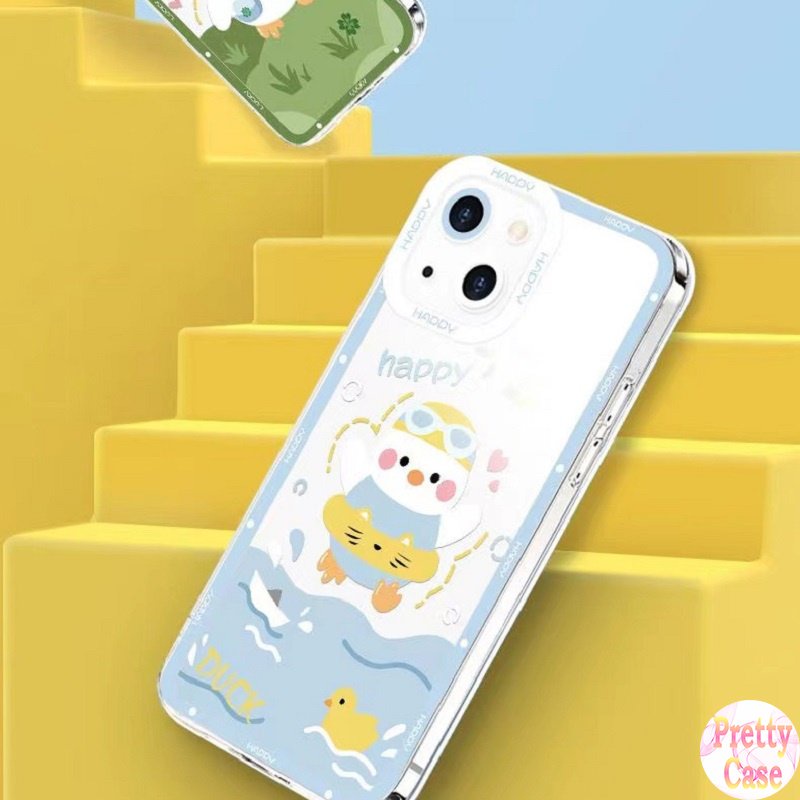 Ốp Điện Thoại Cho OPPO A77 A76 A36 A94 A93 A74 A16 A15S A95 A54 A53 A33 A52 A92 A31 A5 A9 2020 A7 A5S AX7 A3S A12e Reno 5F 4F 7 6 5 4 F11 F9 Vịt Hạnh Phúc