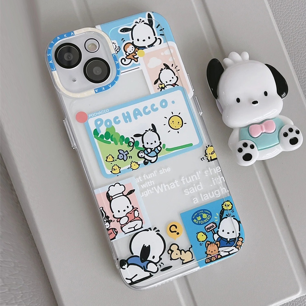 SANRIO Ốp Điện Thoại TPU Mềm Chống Sốc Hình Pochacco Cho IPhone11 12Pro 12Promax 12mini 11PRO 11PROMAX 13 13PRO 13PROMAX Xs Max XR 7 8 Plus