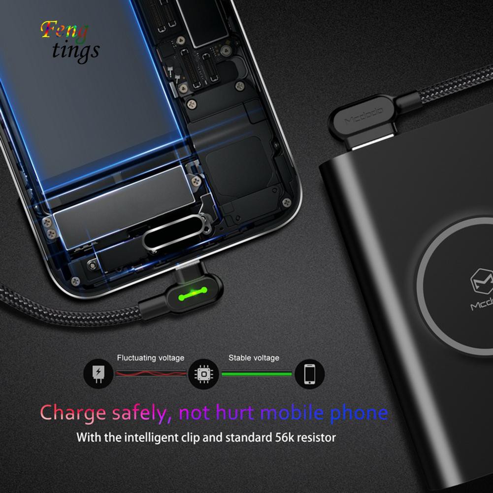 Cáp sạc USB dáng chữ L 0.5m/1.2m/1.8m
