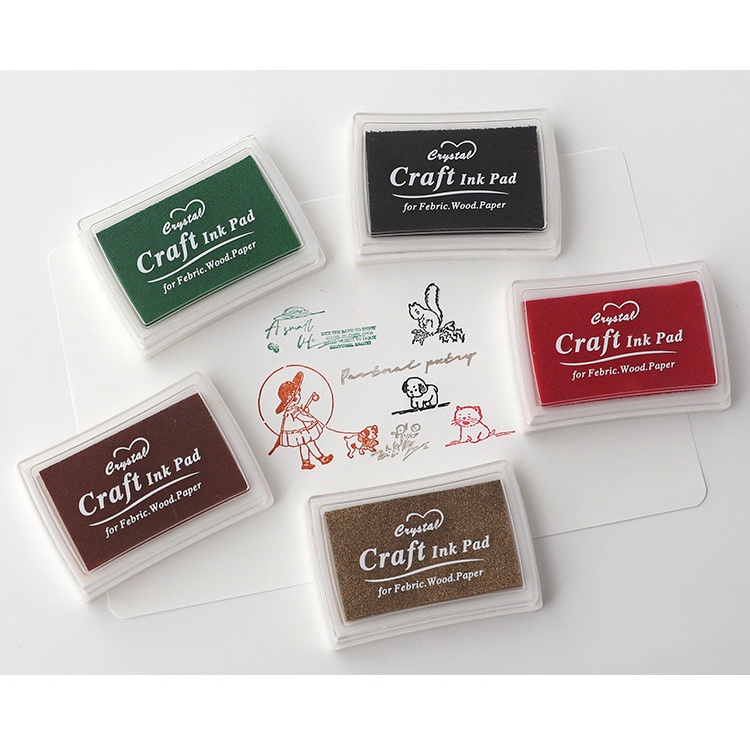 Đệm mực đóng dấu màu kẹo đẹp mắt DIY