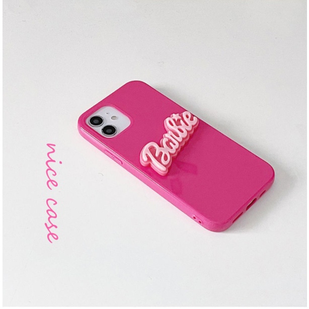 Ốp Điện Thoại Epoxy In Hình Búp Bê BARBIE Phong Cách Âu Mỹ Cho Apple 13 11 12promax iPhone78plus xr