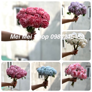 Cành Hoa Hồng Hoa Vải Lụa
