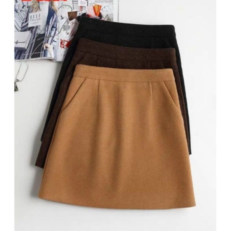 (Big size) chân váy dạ chữ A có túi có quần trong C016 | BigBuy360 - bigbuy360.vn