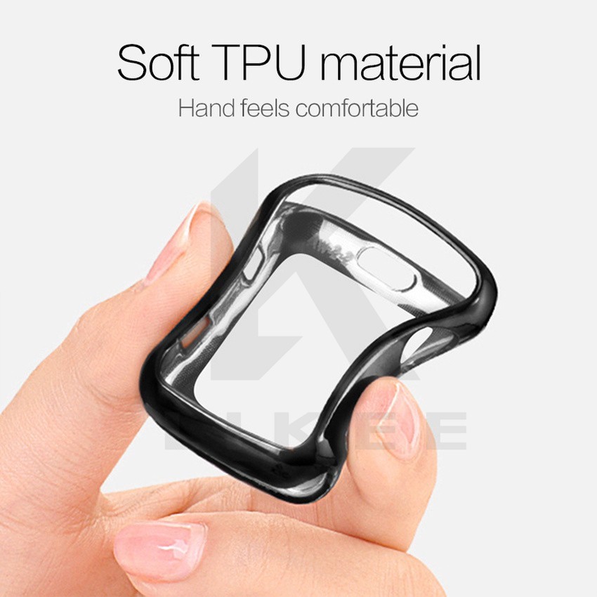 TPU Soft Cover Apple Watch Case 38mm 42mm 40mm 44mm Iwatch Series SE 6 5 4 3 2 1 Khung Bảo Va