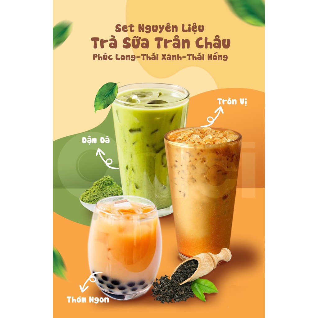 Set trà sữa trân châu phúc long, thái xanh, thái đỏ SNACKIN, tặng kèm công thức tự nấu, ăn vặt Hà Nội | BigBuy360 - bigbuy360.vn