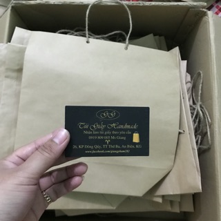 Túi giấy kraft cỡ to 27x30 (50 cái)