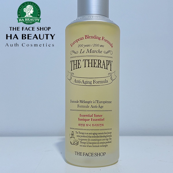 Nước hoa hồng dưỡng ẩm trắng da se khít lỗ chân lông The Face Shop Hà Beauty The Therapy Essential Tonic Treatment 150ml