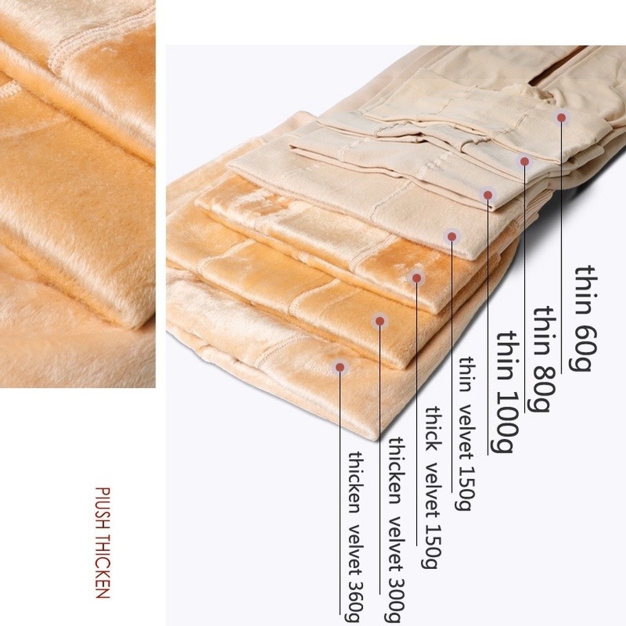 Quần Legging Nhung Màu Trơn Lưng Cao Không Đường May Giữ Nhiệt Thời Trang Cho Nữ