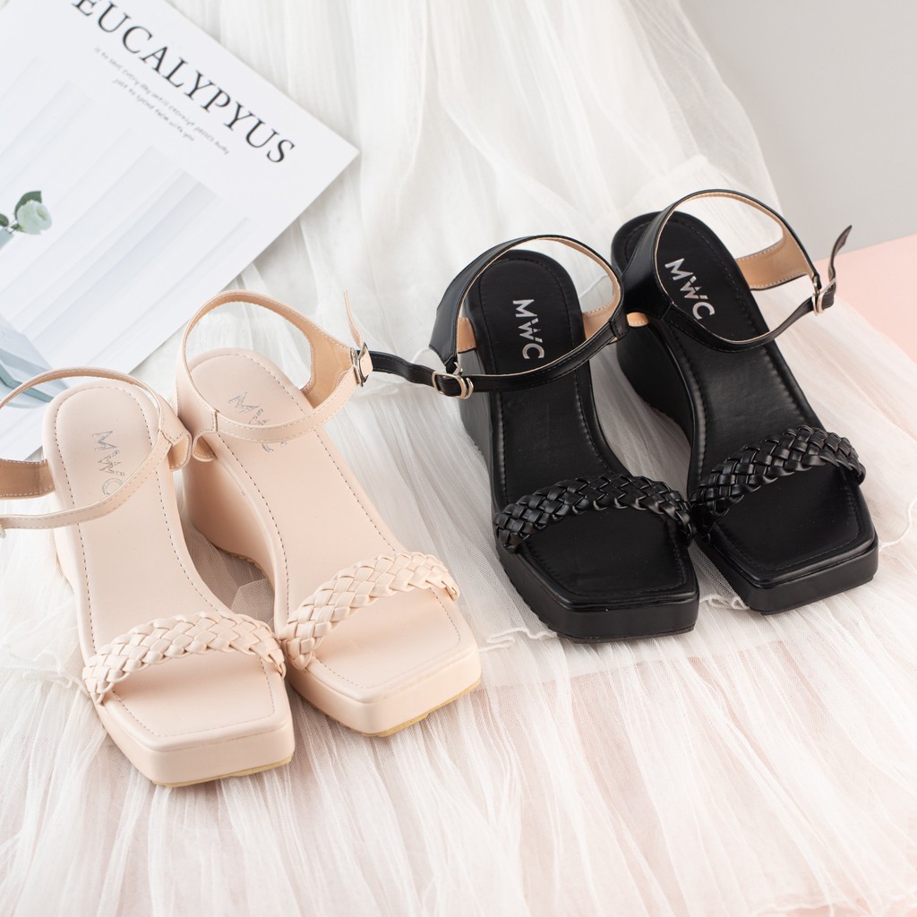 Giày sandal nữ quai ngang đế xuồng MWC NUSD- 2792