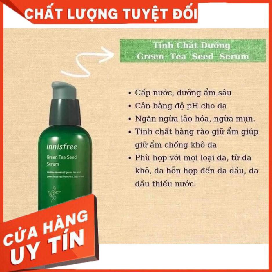 [ FREESHIP ] [ CHÍNH HÃNG ] - Serum innisfree Tinh chất dưỡng ẩm Green Tea Seed Trà Xanh Hàn Quốc 80ml