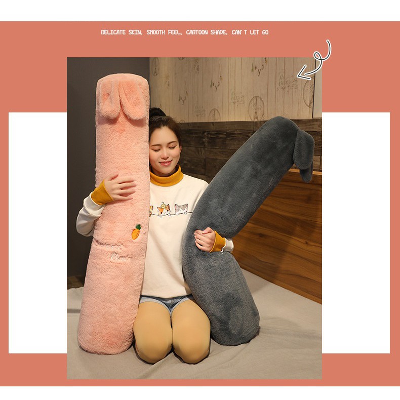 Gối Ôm Nhồi Bông Dáng Dài Mềm Mại Thiết Kế Hình Động Vật Dễ Thương Cho Bé Gái