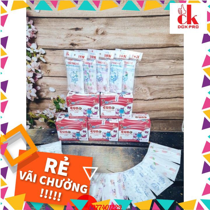 Khẩu Trang Y Tế Em Bé Không Xù Lông Kháng Khuẩn Tốt 50 Chiếc Trong 1 Hộp