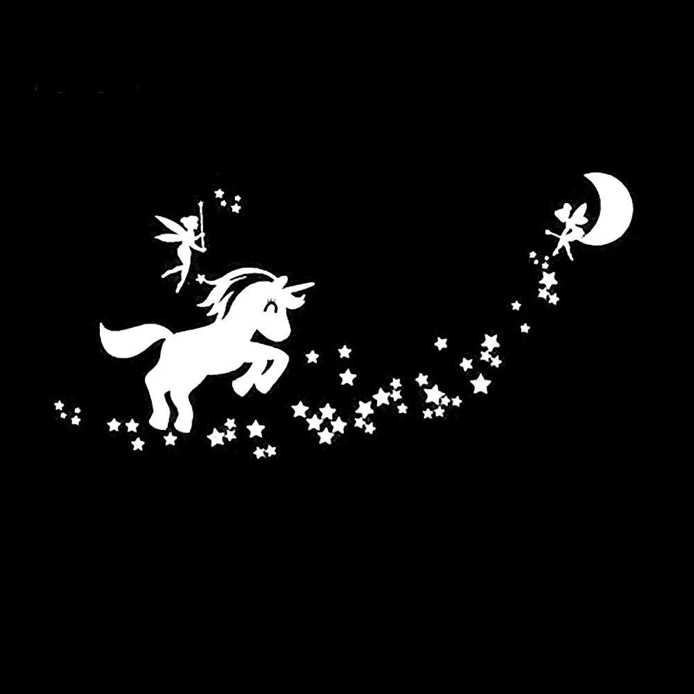 Miếng Dán Tường Trang Trí Hình Kỳ Lân Dạ Quang Xinh Xắn
