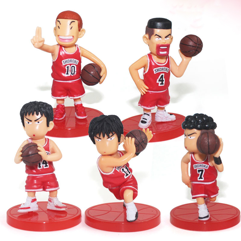 Set 5 Mô Hình Đồ Chơi Nhân Vật Trong Phim Hoạt Hình &quot;Slam Dunk&quot;