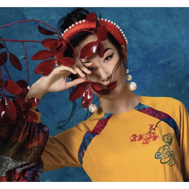 Mấn áo dài viền trai