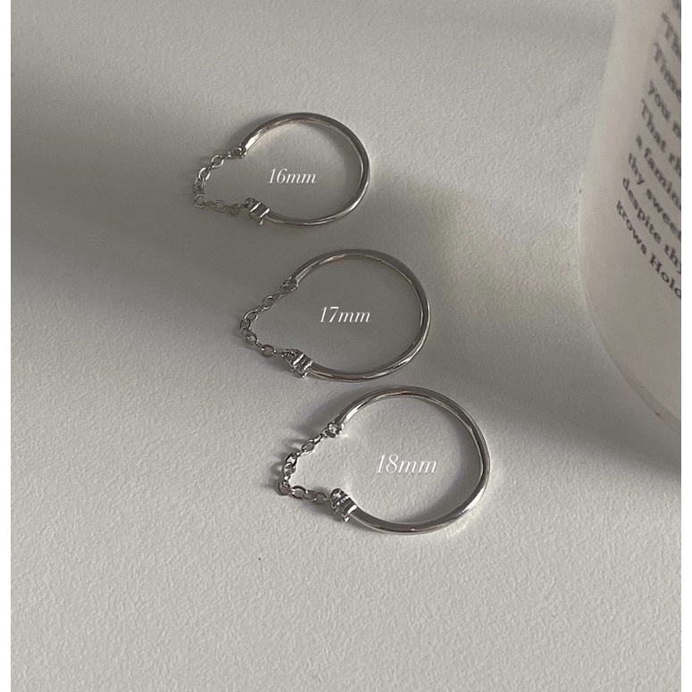[silver925] Nhẫn Bạc Xích Nối