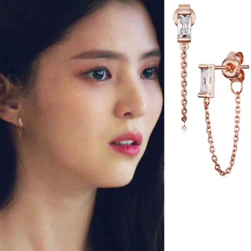 Han So Hee Phim Truyền Hình Hàn Quốc Thế Giới Chồng Vợ Kim Thích Va Chạm Bông Tai Vuông Bông Tai Tra