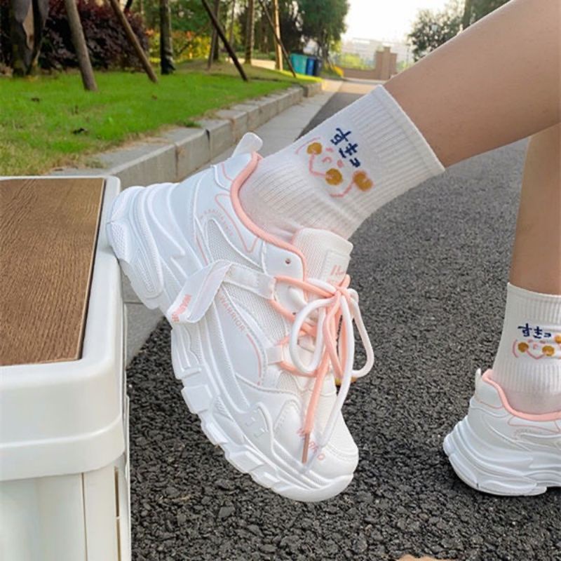 Giày thể thao nữ nâng đế dễ thương Hirostore