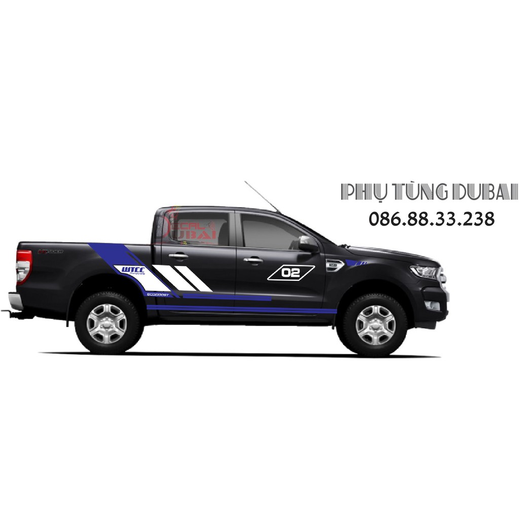 Tem dán sườn xe ford ranger