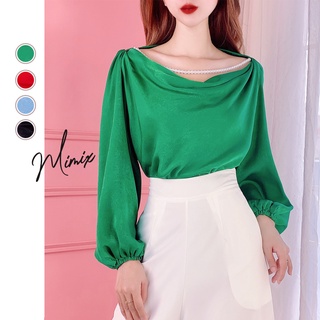 Áo tay dài tặng kèm dây ngọc MIMIX BY1145