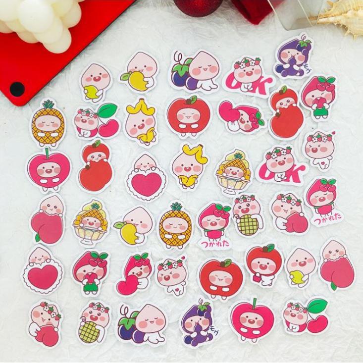 Bộ 45 Sticker bé hoa quả E108