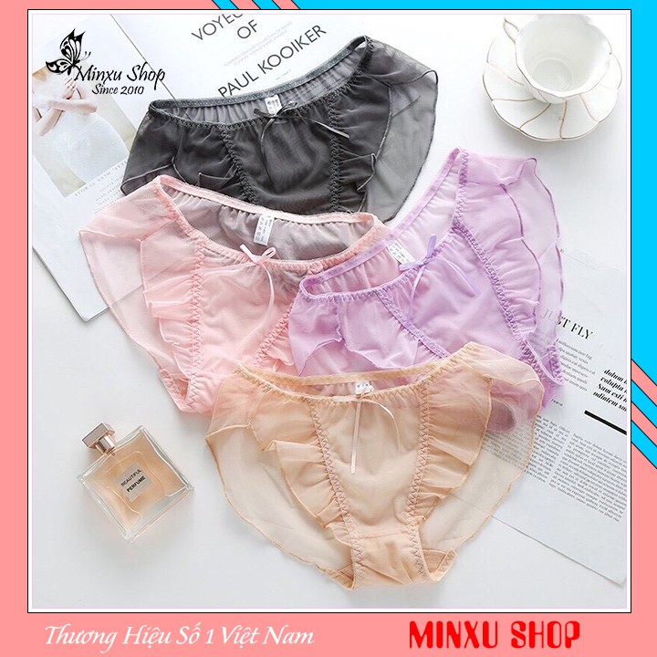 Quần lót ren nữ cao cấp xuyên thấu sexy gợi cảm bánh bèo, mặc mềm mịn mát 0346
