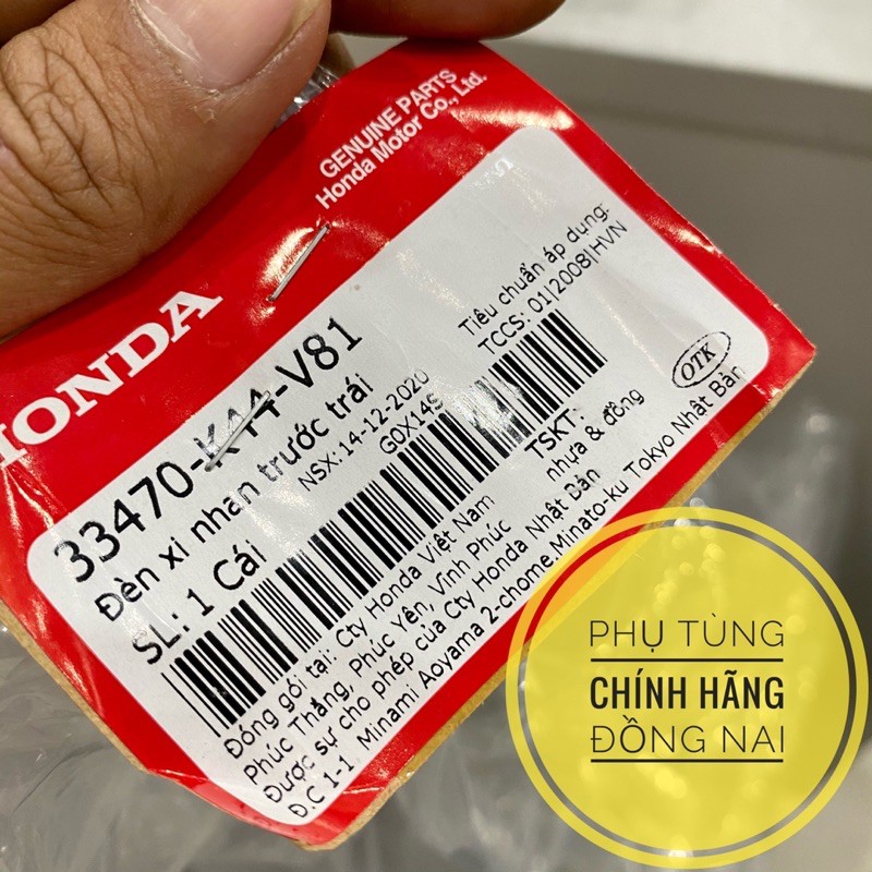 BỘ ĐÈN XI NHAN TRƯỚC TRÁI-PHẢI ZIN VISION 2015-2019 CHÍNH HÃNG HONDA