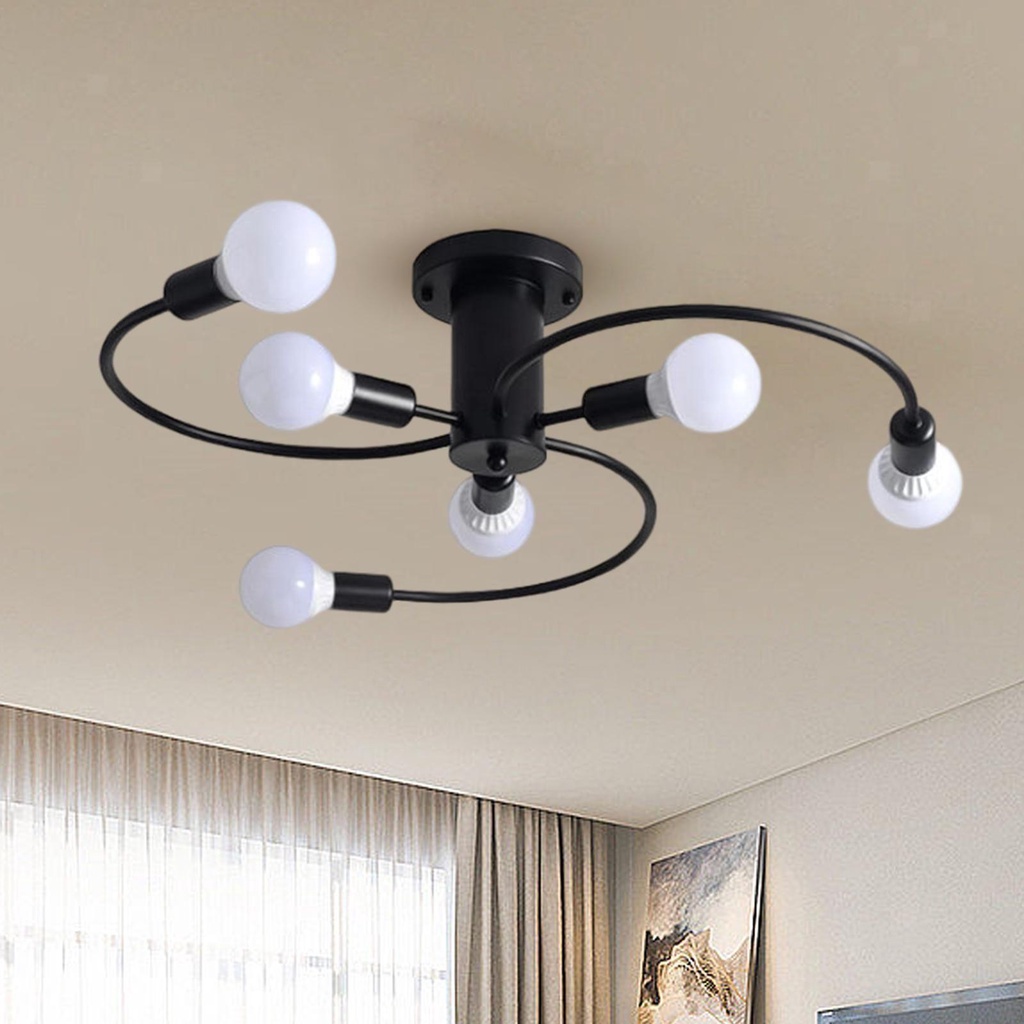 Đèn Chùm 6 Đầu Thiết Kế Đơn Giản Trang Trí Phòng Ngủ