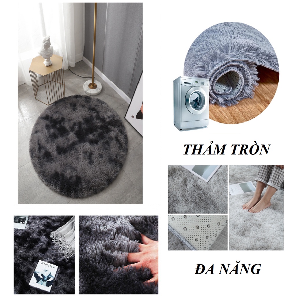 Thảm Tròn Trang Trí Phòng Kích Thước 1m 1m2 1m6 2m - Thảm Tròn Nội Thất Trang Trí Phòng Siêu Đẹp Cao Cấp.