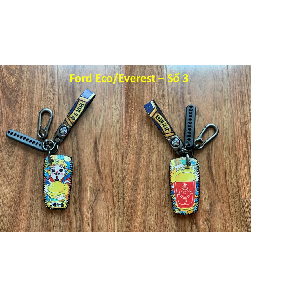 Bao da chìa khoá ô tô Tài lộc dành cho Ford không chìa