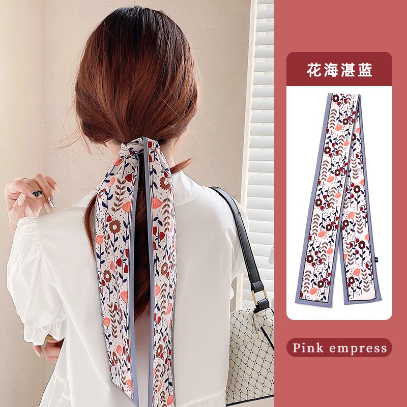 Dây Buộc Tóc Đuôi Ngựa Thắt Nơ Bằng Lụa Thời Trang Mới Cho Nữ