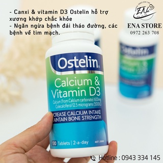Viên bổ sung Canxi & Vitamin D3 OSTELIN 130 viên