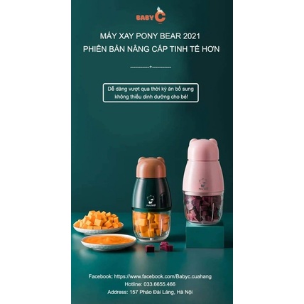 Cối thuỷ tinh thay thế máy xay pony bear