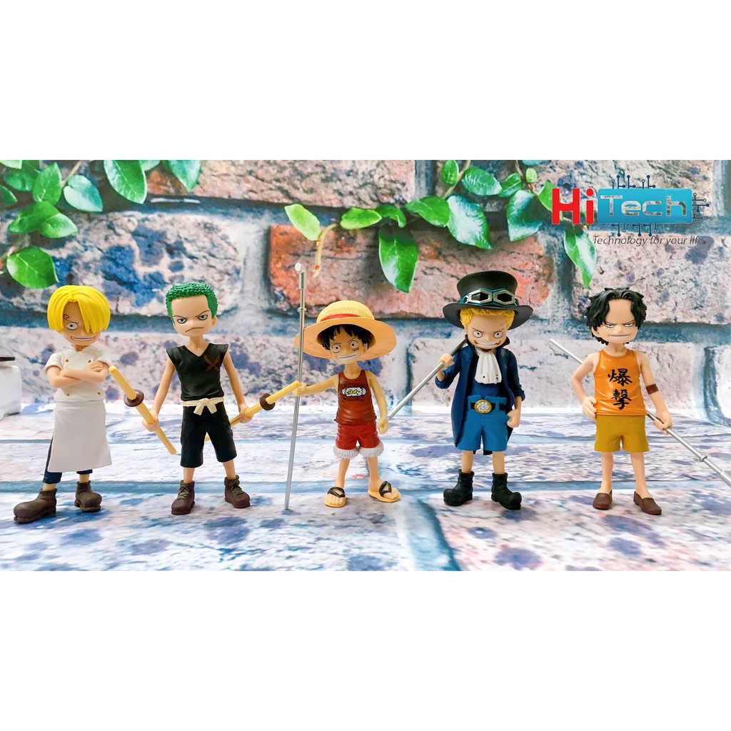 Mô hình để bàn 5 nhân vật One Piece siêu dễ thương kèm chân đế, cao 10cm