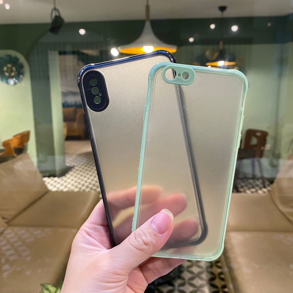 Ốp Iphone nền lì viền cầu vồng dành cho IP 6/6s/7/8/Plus/X/Xsmax/11/11pro/11promax( Ốp cứng) | BigBuy360 - bigbuy360.vn