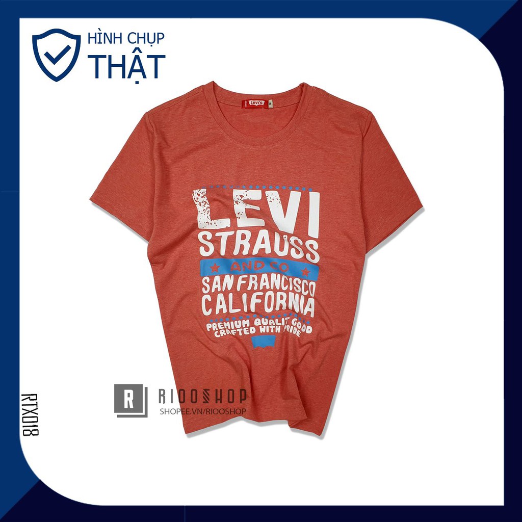 Áo phông nam ngắn tay cổ tròn cotton cao cấp lev RTX018av - áo phông nam đẹp Riooshop | BigBuy360 - bigbuy360.vn