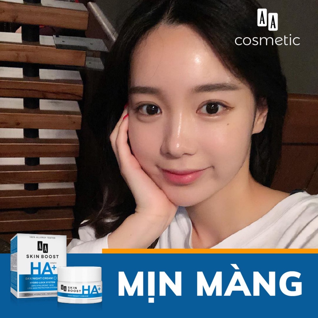 Kem dưỡng cấp ẩm và căng mịn da AA Skin Boost HA+ Concentrate của AA COSMETICS