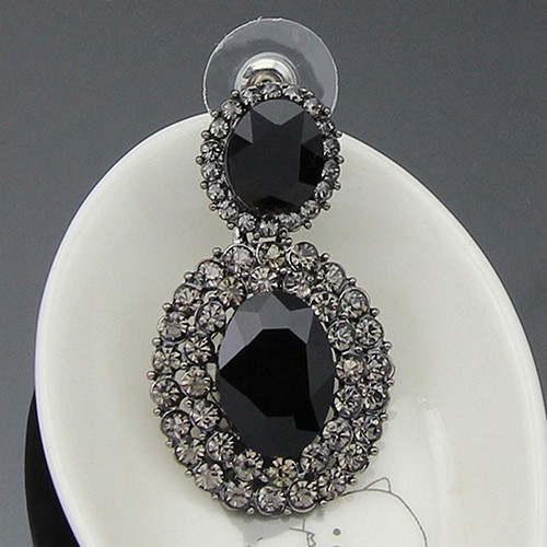 Đôi Khuyên Tai HìNh Oval ĐíNh Kim Cương Giả LấP LáNh ThờI Trang Cho Nữ