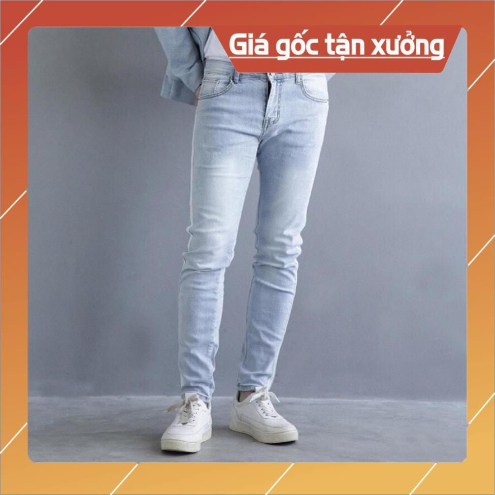 [S02] Quần Jean Nam màu Xanh Trơn Mẫu Xước Nhẹ Thời Trang Đơn Giản chuẩn shop - 176104298.2777650808 | BigBuy360 - bigbuy360.vn