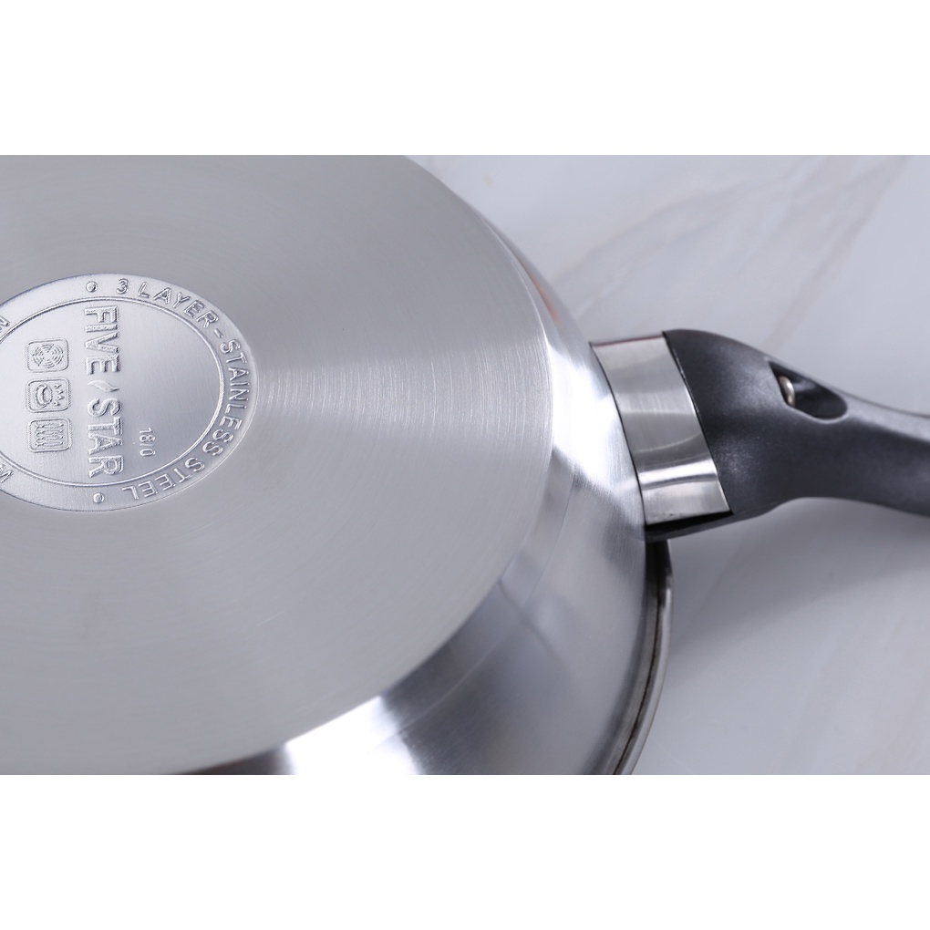 Chảo inox chống dính 3 đáy 22 cm Fivestar CKD22-3DI