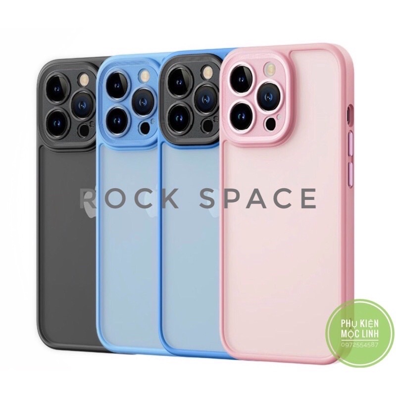 [13 | 13 Pro |13 Pro Max ] Ốp lưng Iphone Rock nhám bảo vệ cụm camera chống vân tay viền màu chống sốc cực đẹp