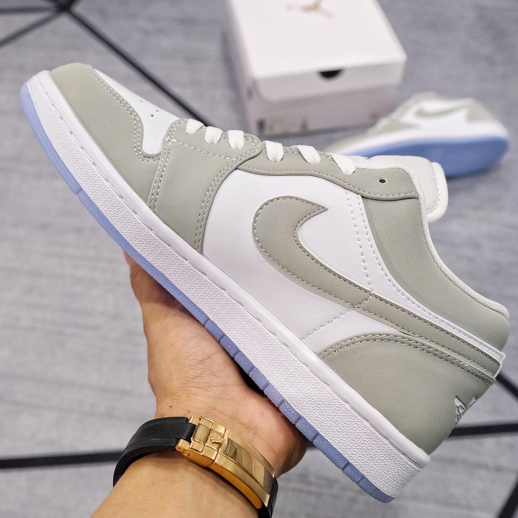 Giày jordan cổ thấp Xám, Jordan Low Wolf Grey full size nam nữ.Full phụ kiện. | BigBuy360 - bigbuy360.vn