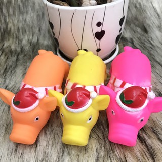 Đồ chơi con heo nhựa mềm kêu