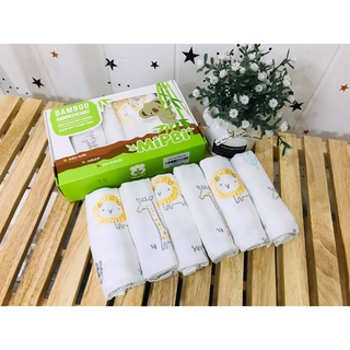 Khăn sữa sợi tre 3 lớp mipbi