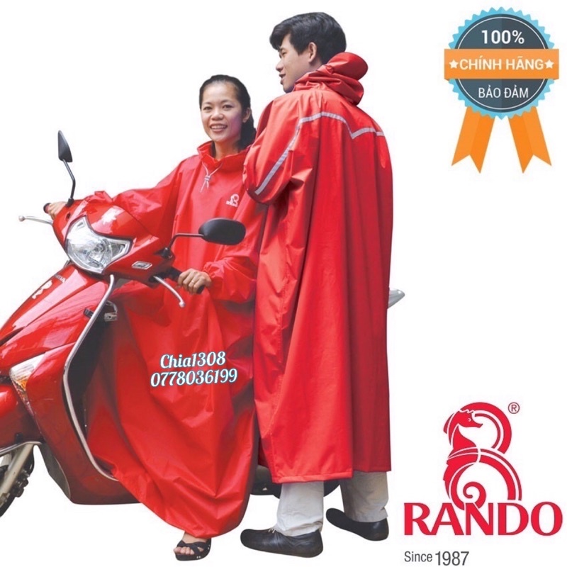 Áo mưa bít 1 người cao cấp thương hiệu RANDO (sỉ inbox)