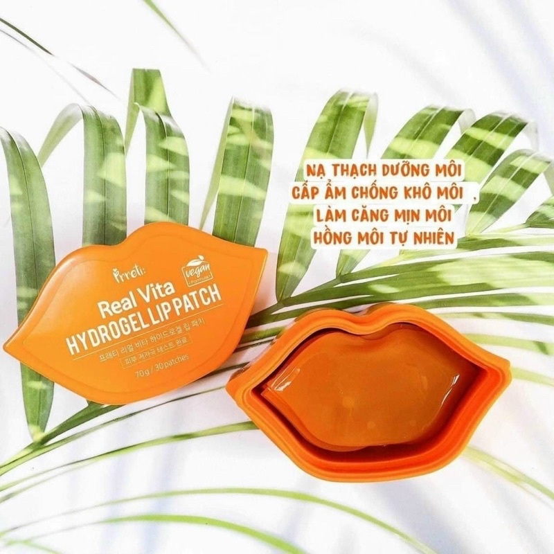 Mặt Nạ Môi PRRETI REAL VITA HYDROGEL LIP PATCH Hộp 30 miếng