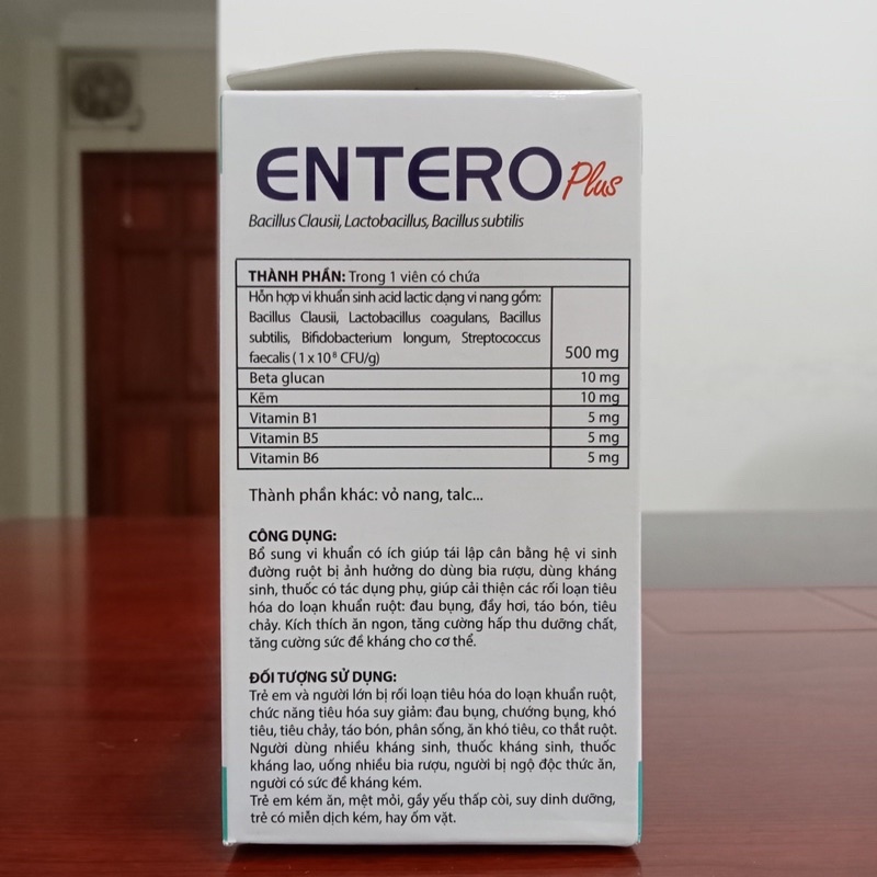Men vi sinh ENTERO PLUS dạng viên  - giúp cân bằng hệ vi sinh đường ruột, rối loạn tiêu hóa