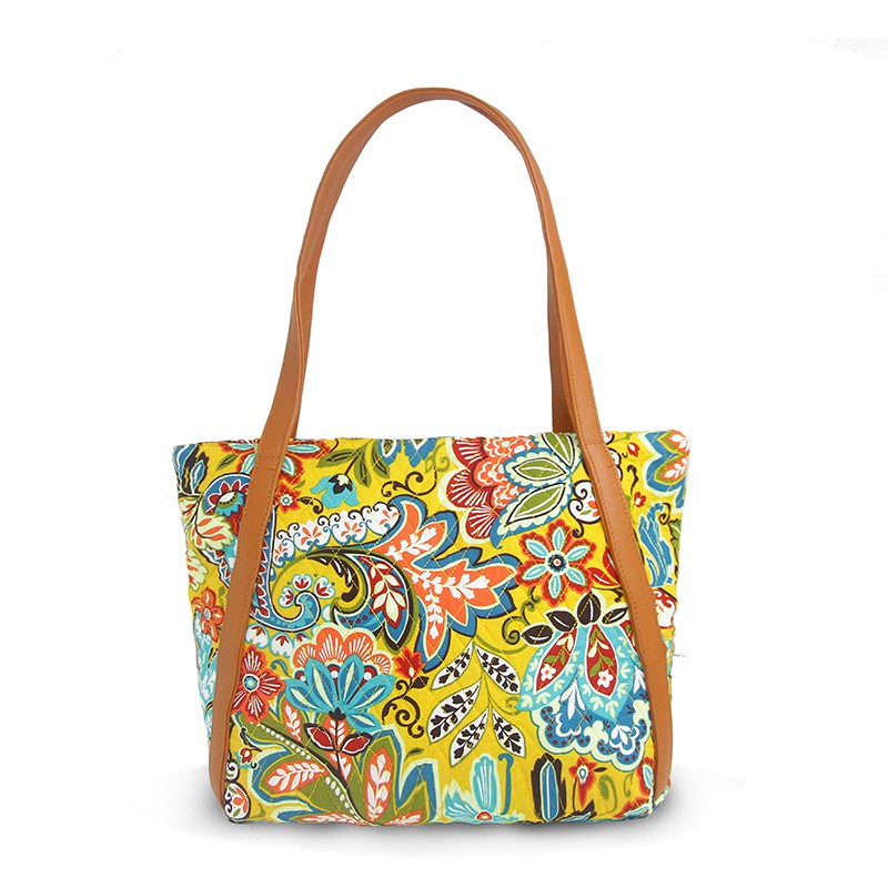 Túi Tote Đeo Vai / Xách Tay Cỡ Lớn In Họa Tiết Hoa Thời Trang Cho Nữ