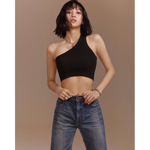 Áo Sling top basic Trắng Đen highfashion