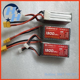 Pin lipo shangyi 3s, 4s, 1300mah 35c. xt60. may bay